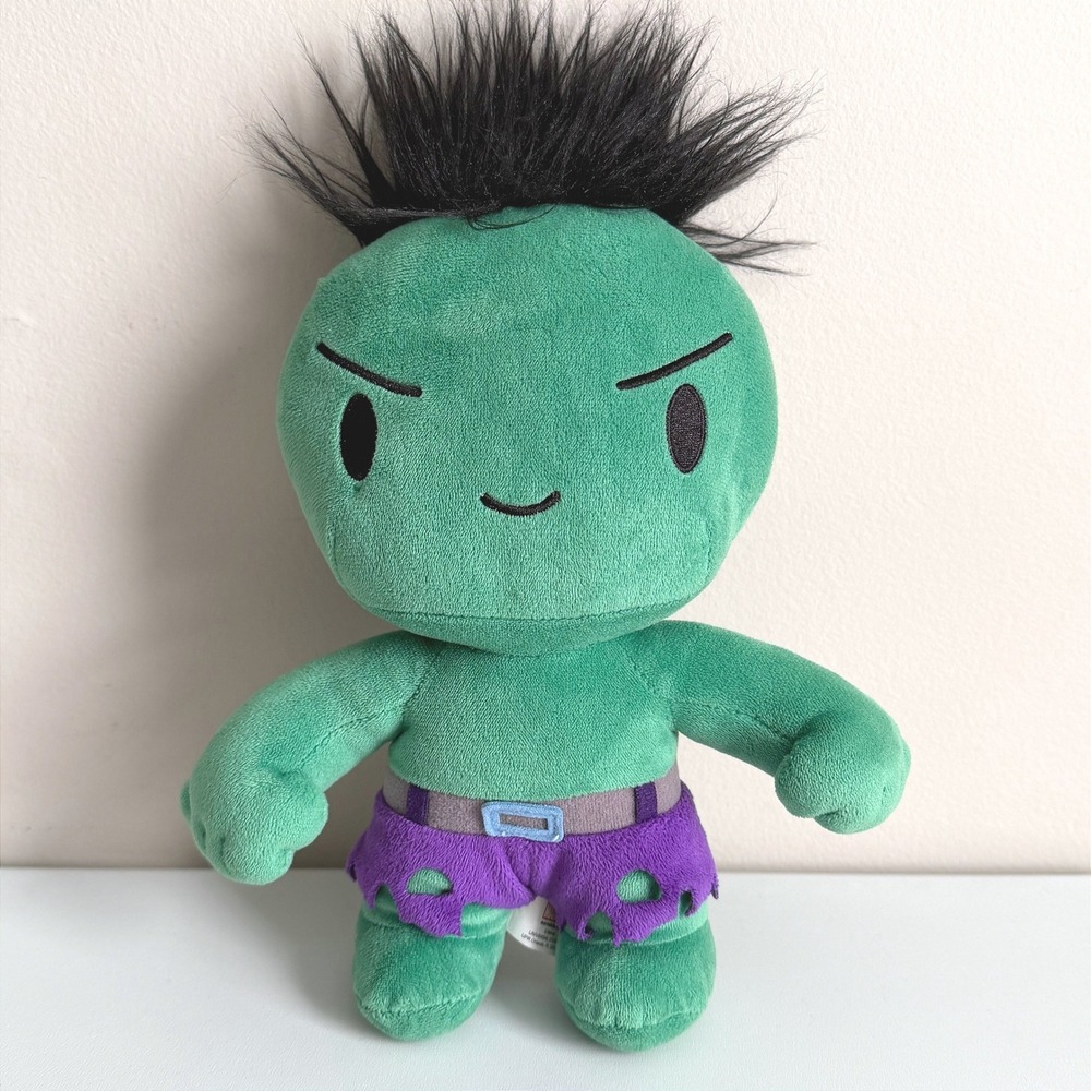 Marvel Incredible Hulk Plush Chibi Stuffed Toy Universal Studios 10 Inch Green